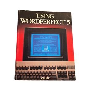 Using WordPerfect 5 Que Corporation 1988 Vintage PC Software Manual